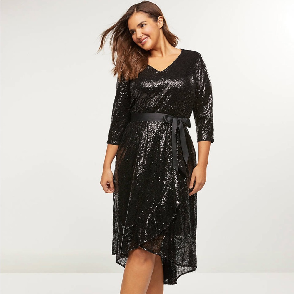 Lane Bryant Sequin Fit&Flare Dress NWT Size 14/16